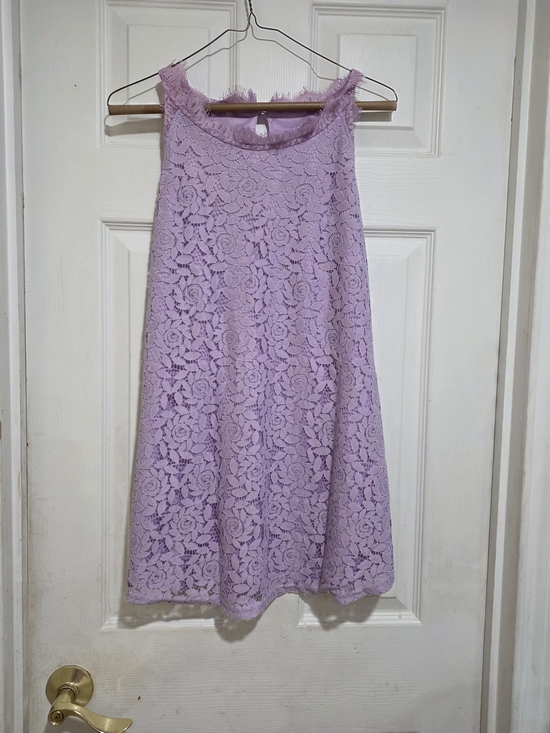 Dresses & Skirts - Lavender Lace A-Line Sleeveless Dress